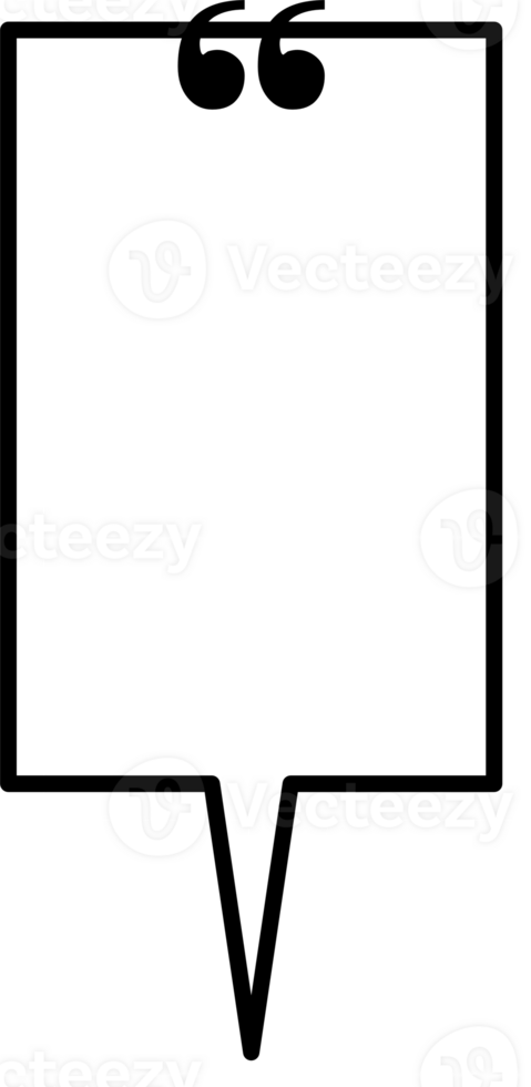 Black and white speech bubble balloon with quotation marks, icon sticker memo keyword planner text box banner, flat png transparent element design