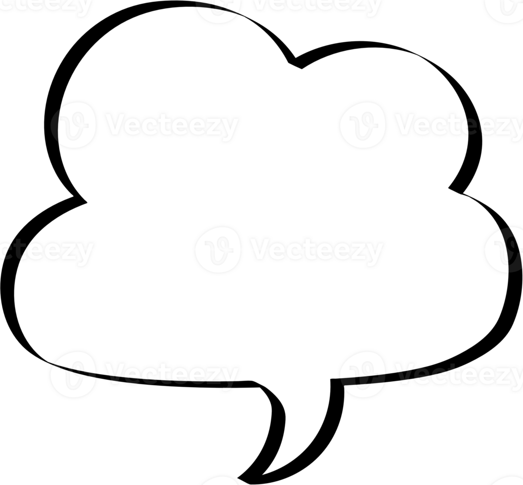 Black and white color speech bubble balloon, icon sticker memo keyword planner text box banner, flat png transparent element design