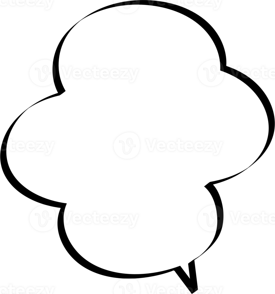 Black and white color speech bubble balloon, icon sticker memo keyword planner text box banner, flat png transparent element design