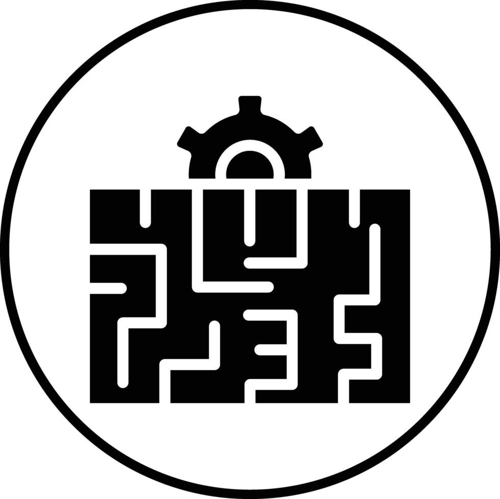 Maze Solution Vector Icon