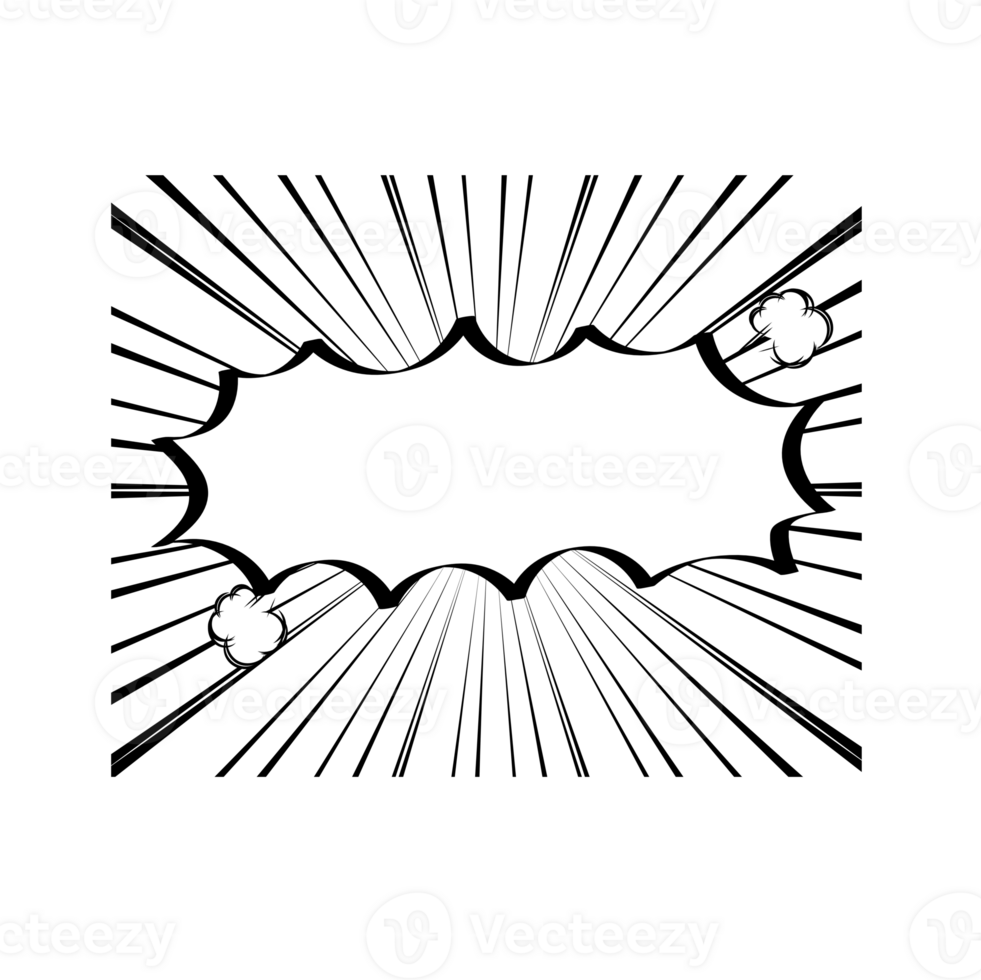 Black and white speech bubble balloon with speed line, icon sticker memo keyword planner text box banner, flat png transparent element design