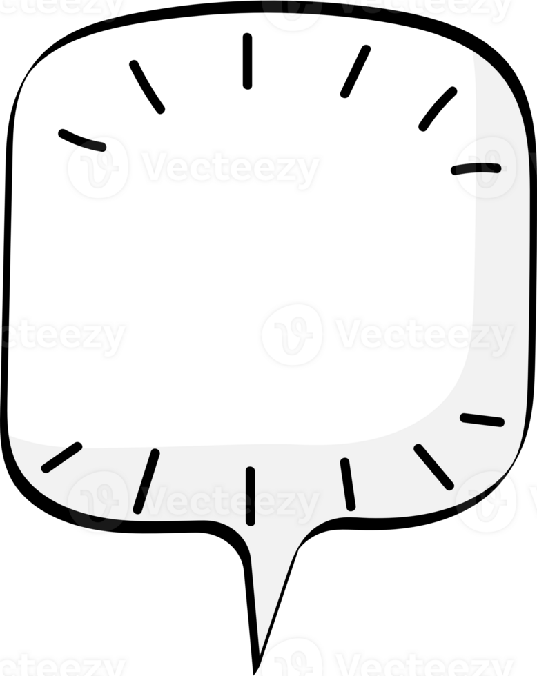Black and white color speech bubble balloon, icon sticker memo keyword planner text box banner, flat png transparent element design