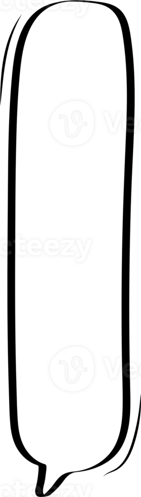 Black and white color speech bubble balloon, icon sticker memo keyword planner text box banner, flat png transparent element design