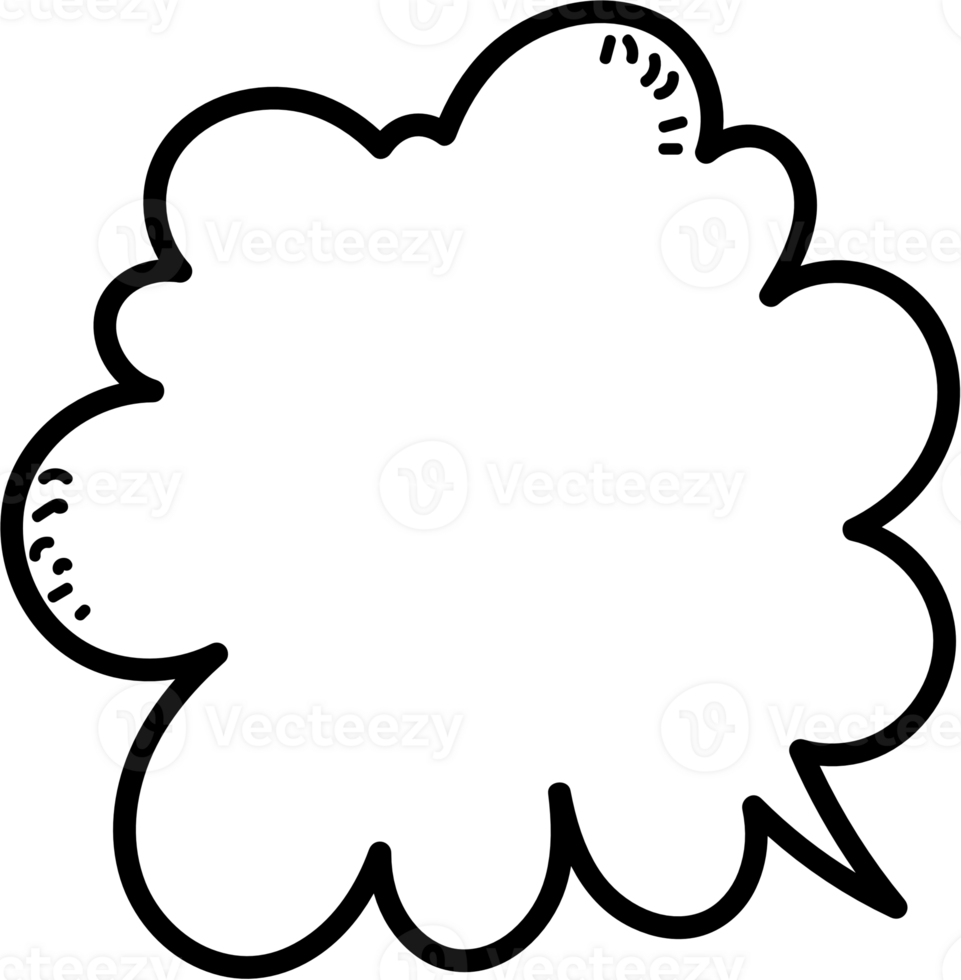 Black and white color speech bubble balloon, icon sticker memo keyword planner text box banner, flat png transparent element design