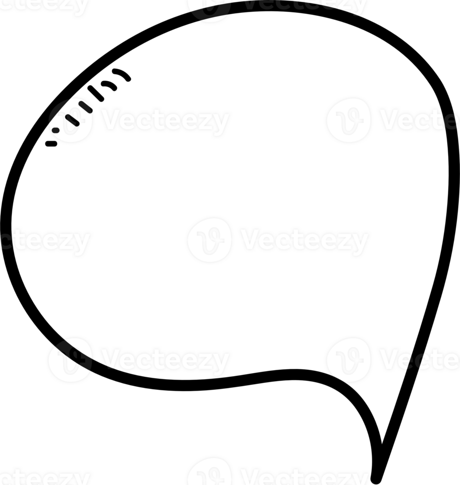 Black and white color speech bubble balloon, icon sticker memo keyword planner text box banner, flat png transparent element design