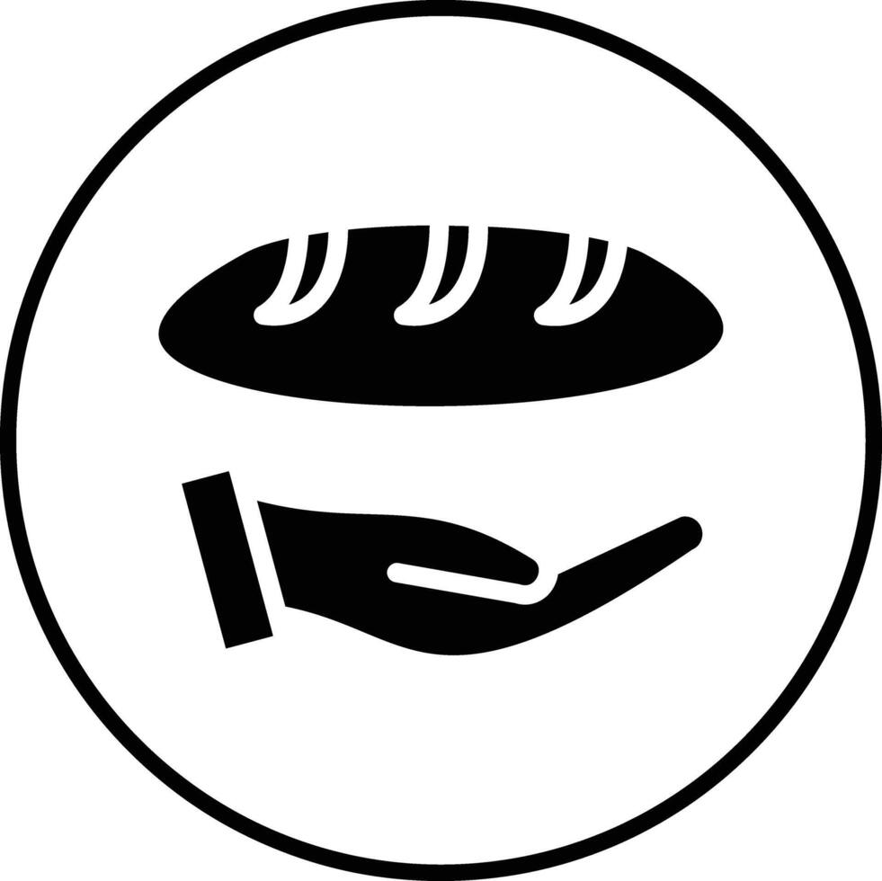 icono de vector de donación de pan