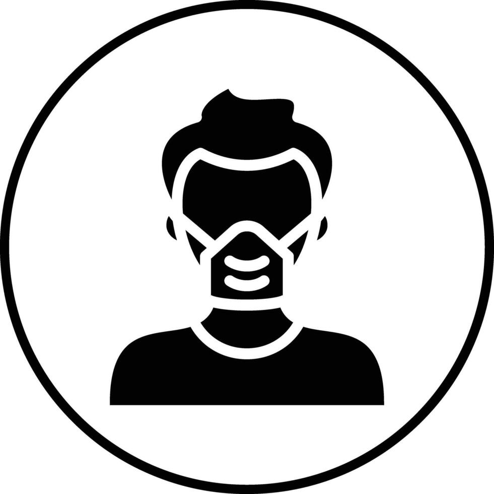 Man Wearing Mask Vector Icon