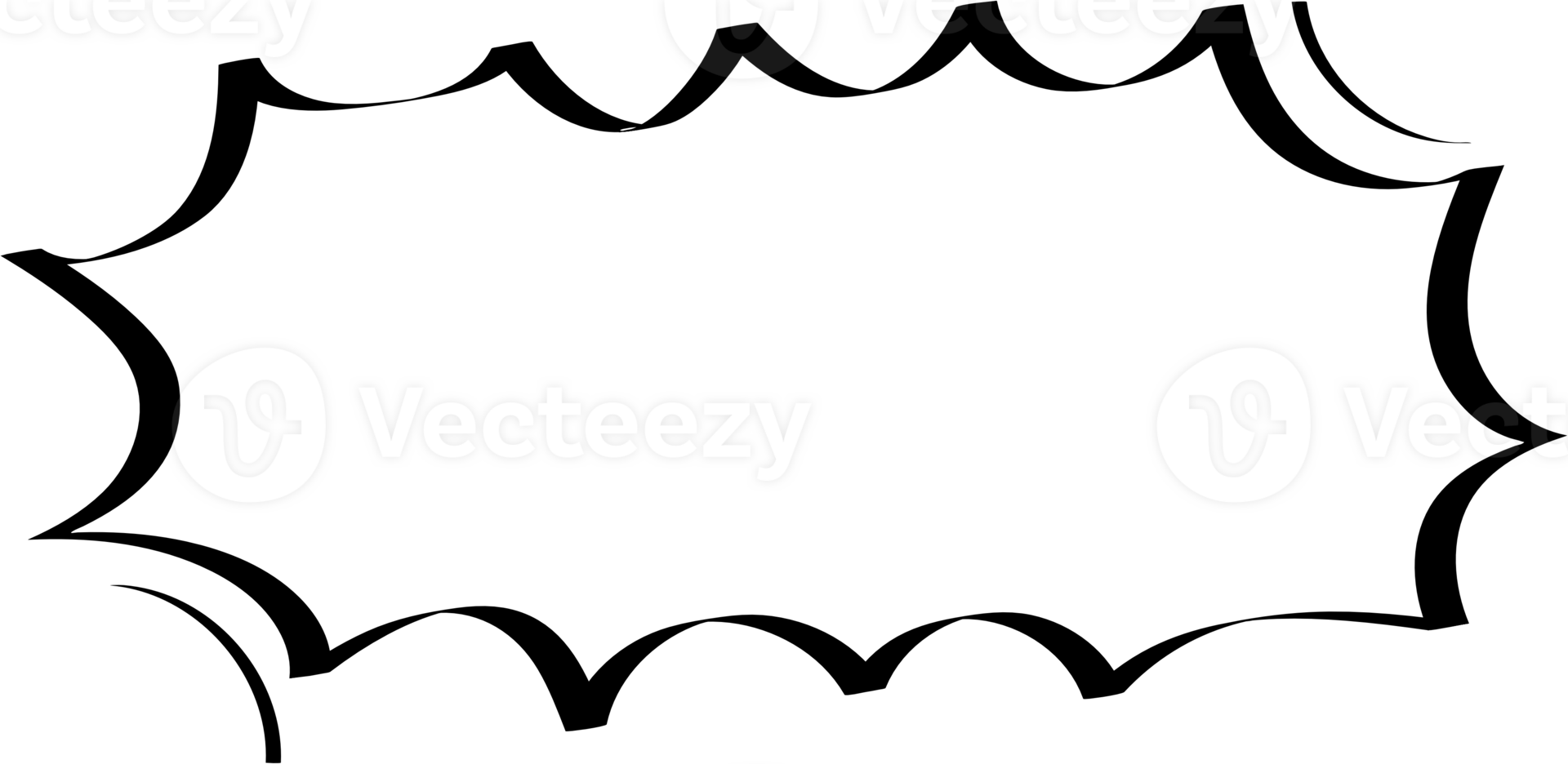 Black and white color speech bubble balloon, icon sticker memo keyword planner text box banner, flat png transparent element design