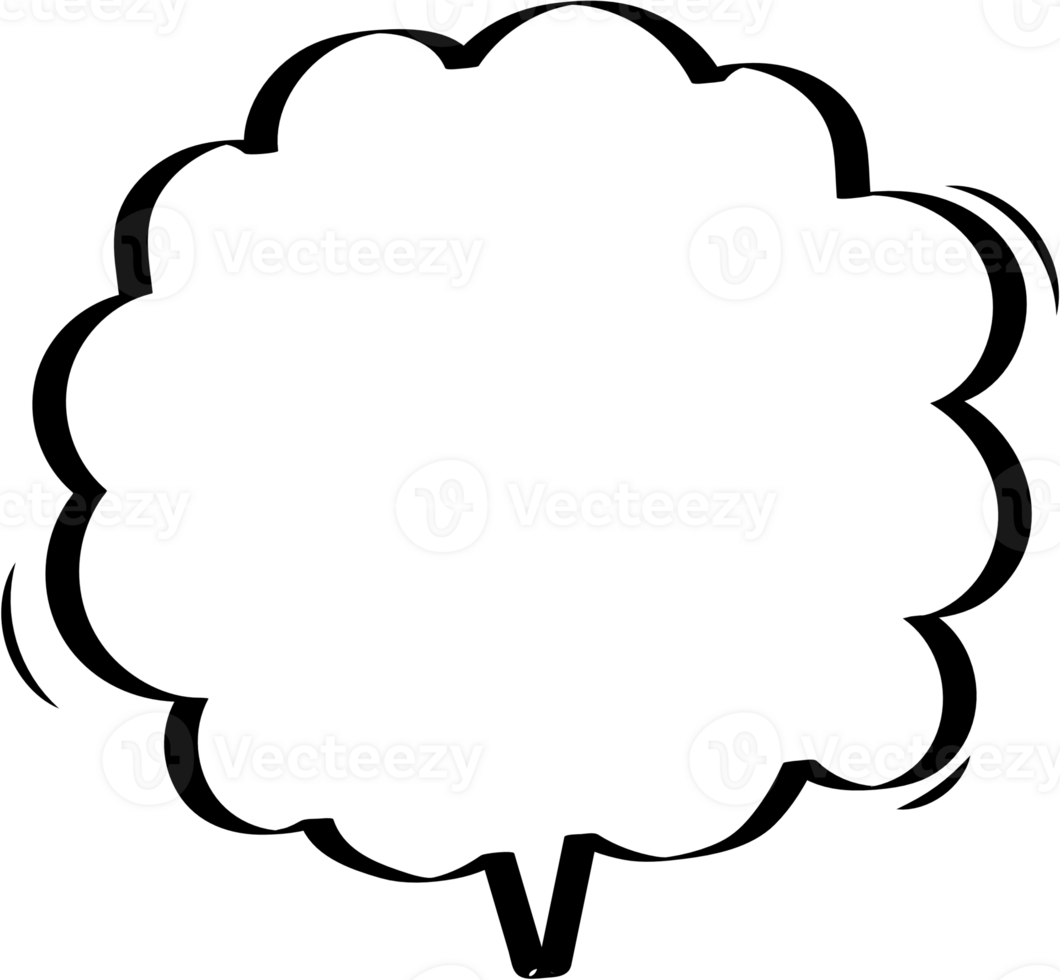 Black and white color speech bubble balloon, icon sticker memo keyword planner text box banner, flat png transparent element design