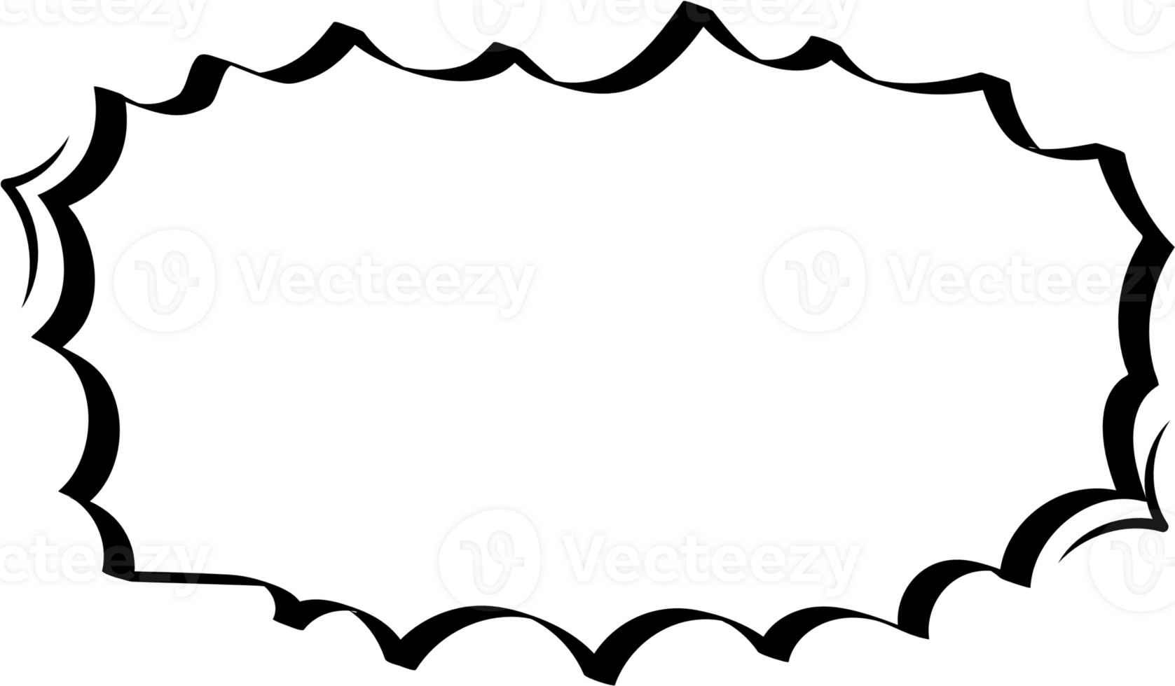 Black and white color speech bubble balloon, icon sticker memo keyword planner text box banner, flat png transparent element design