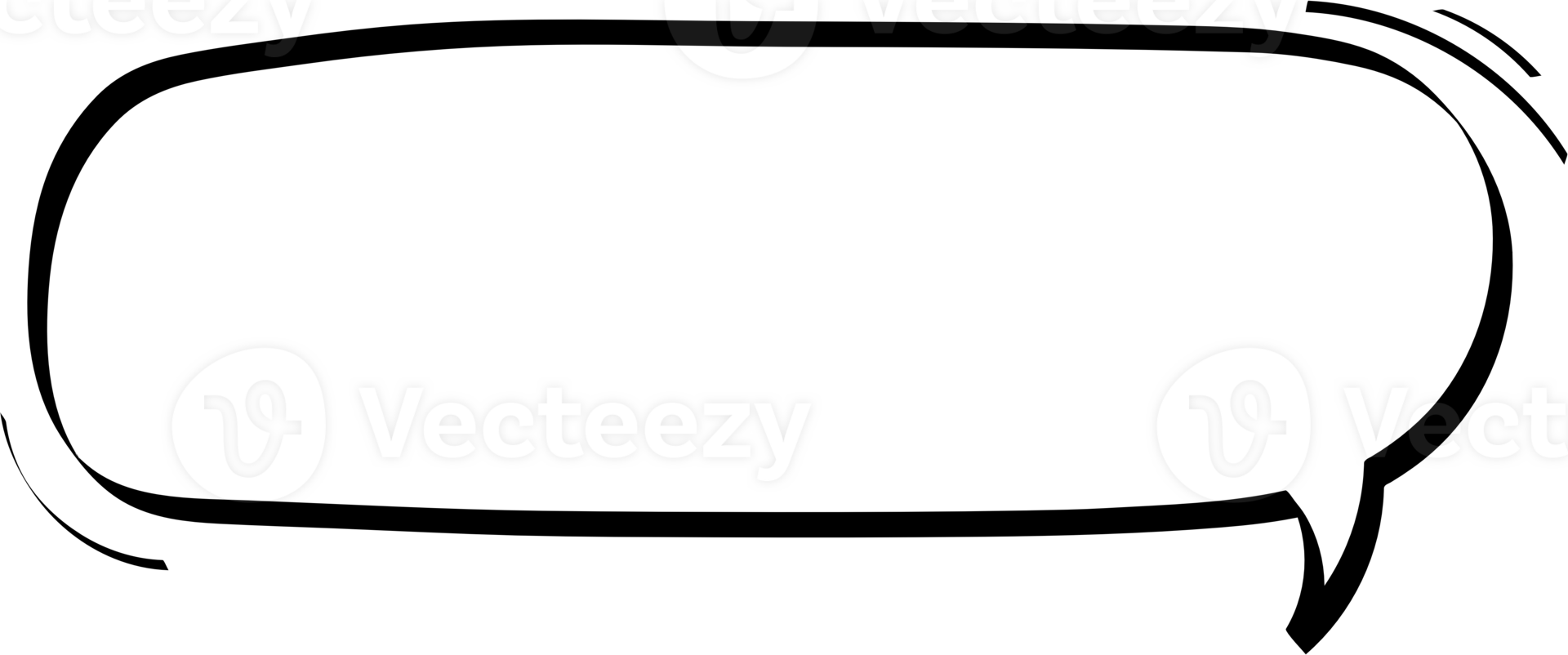 Black and white color speech bubble balloon, icon sticker memo keyword planner text box banner, flat png transparent element design