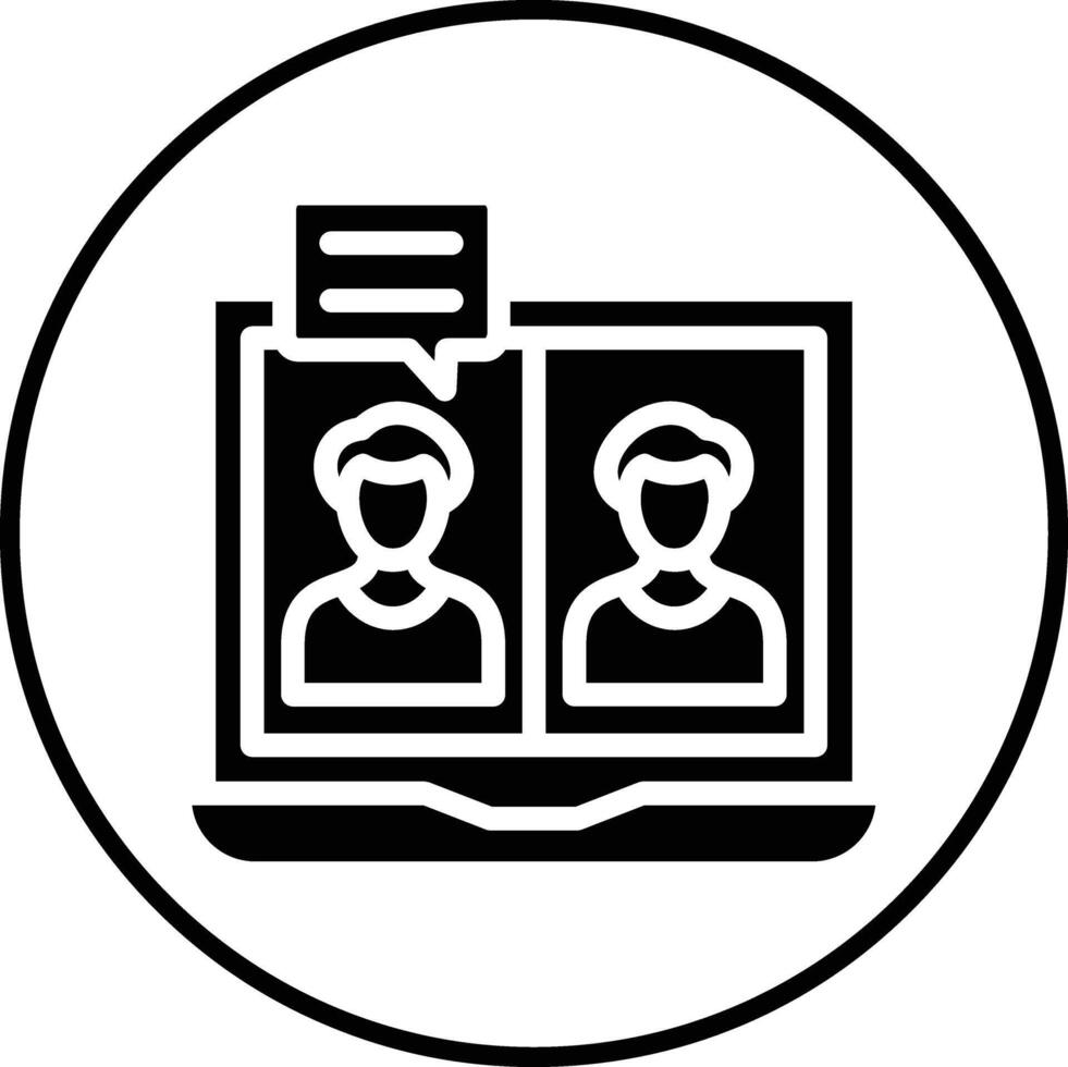 Videocall Discussion Vector Icon
