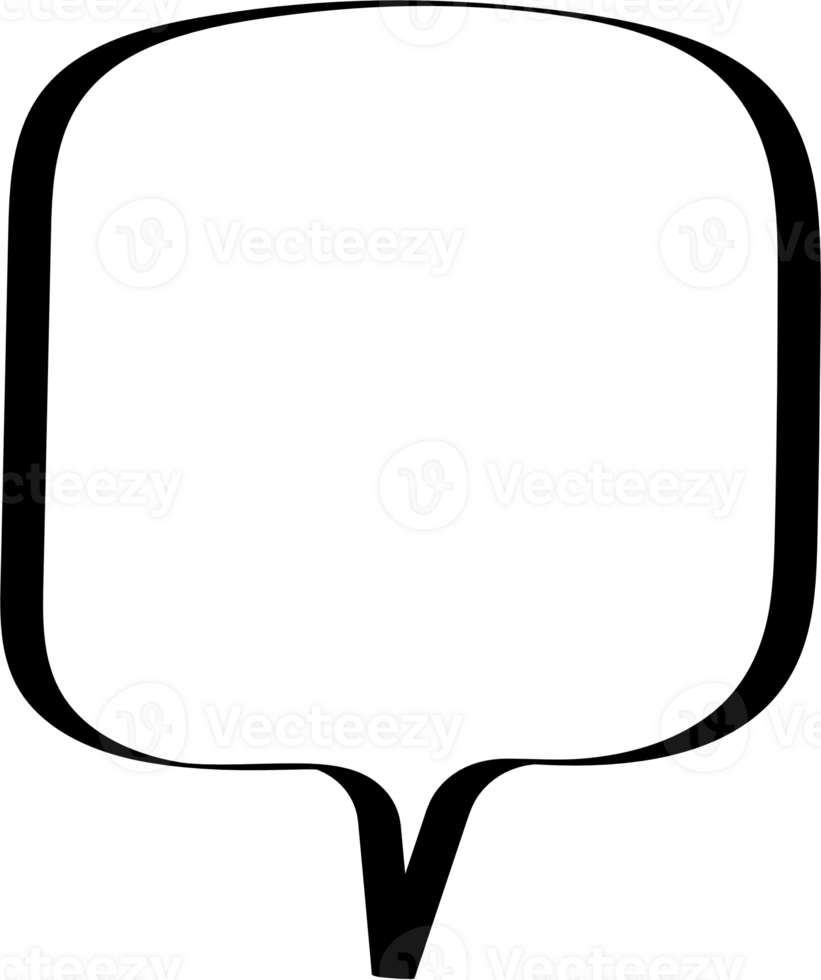 Black and white color speech bubble balloon, icon sticker memo keyword planner text box banner, flat png transparent element design