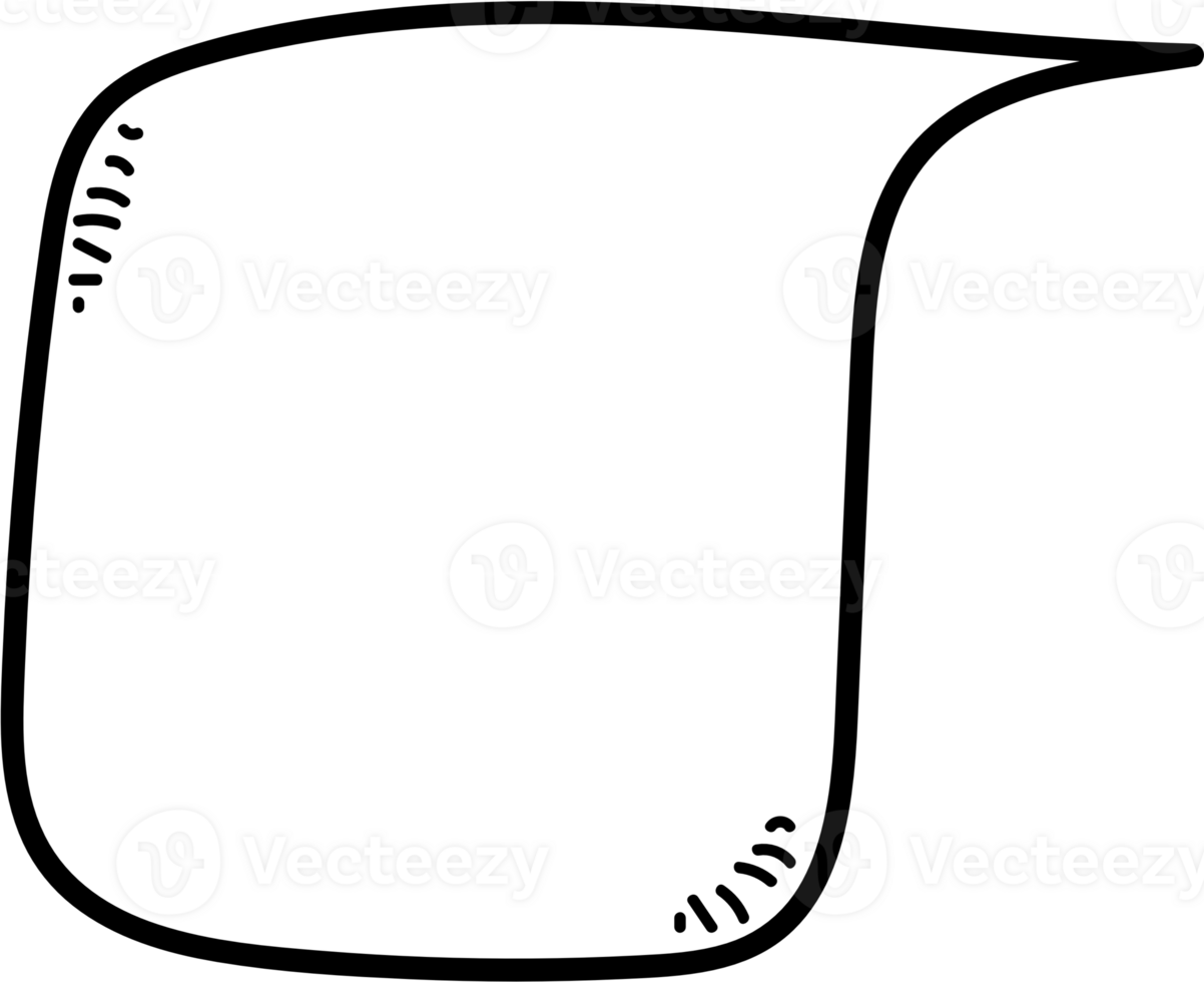 svart och vit Färg Tal bubbla ballong, ikon klistermärke PM nyckelord planerare text låda baner, platt png transparent element design