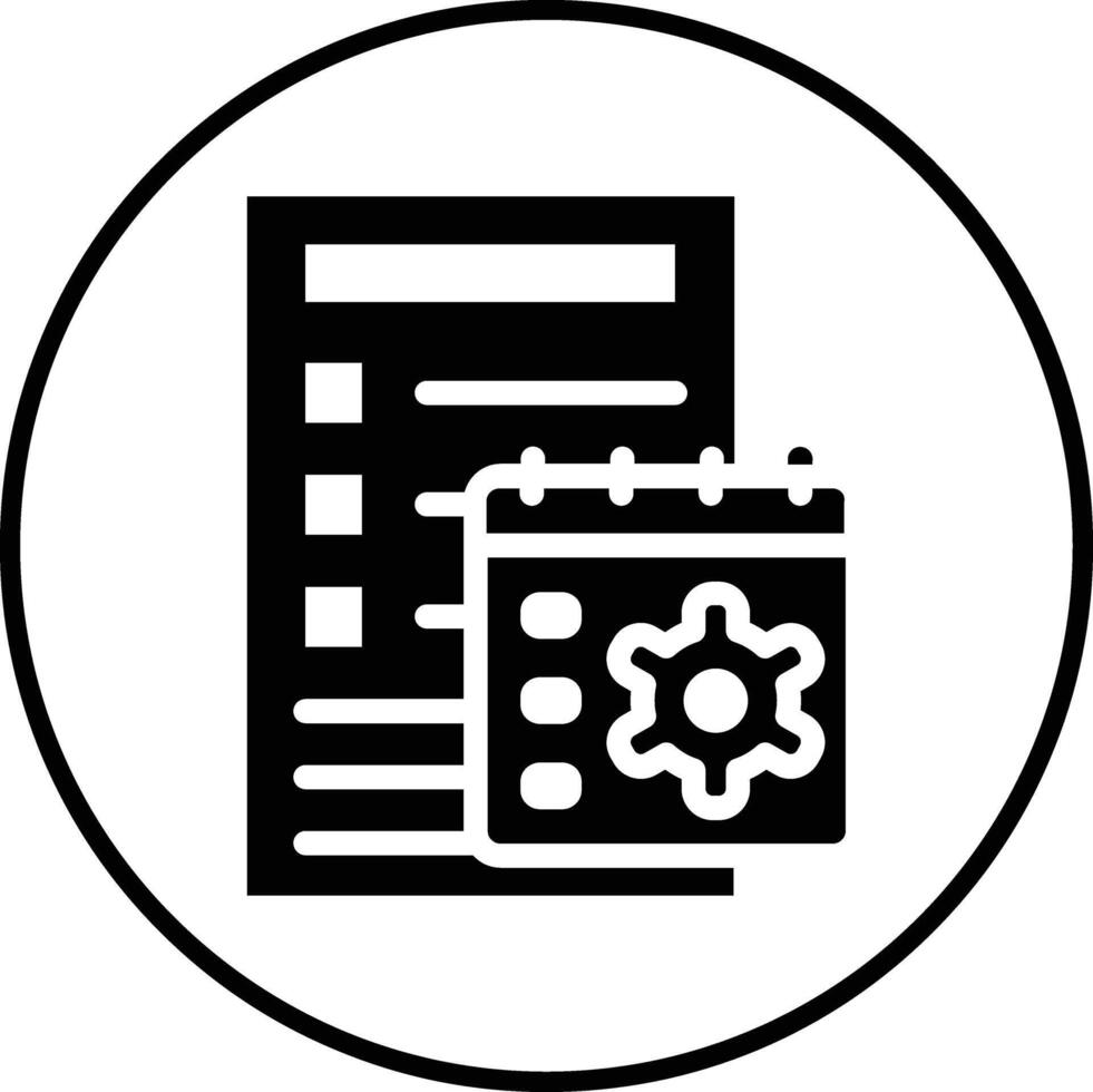Tasks Schedule Vector Icon
