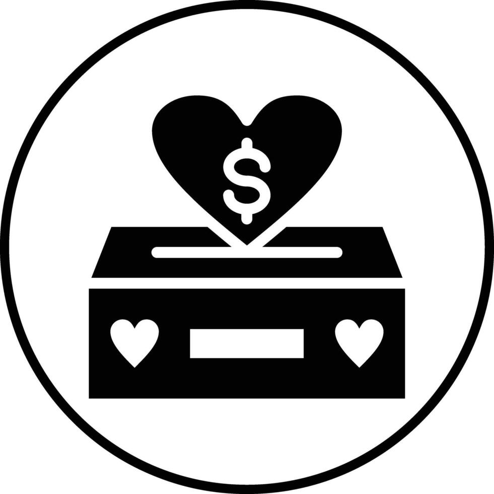 Charity Box Vector Icon