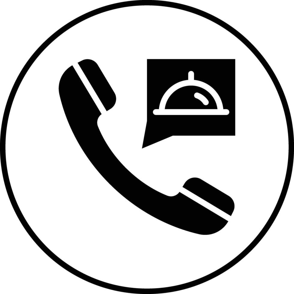 Order Food on Call Vector Icon