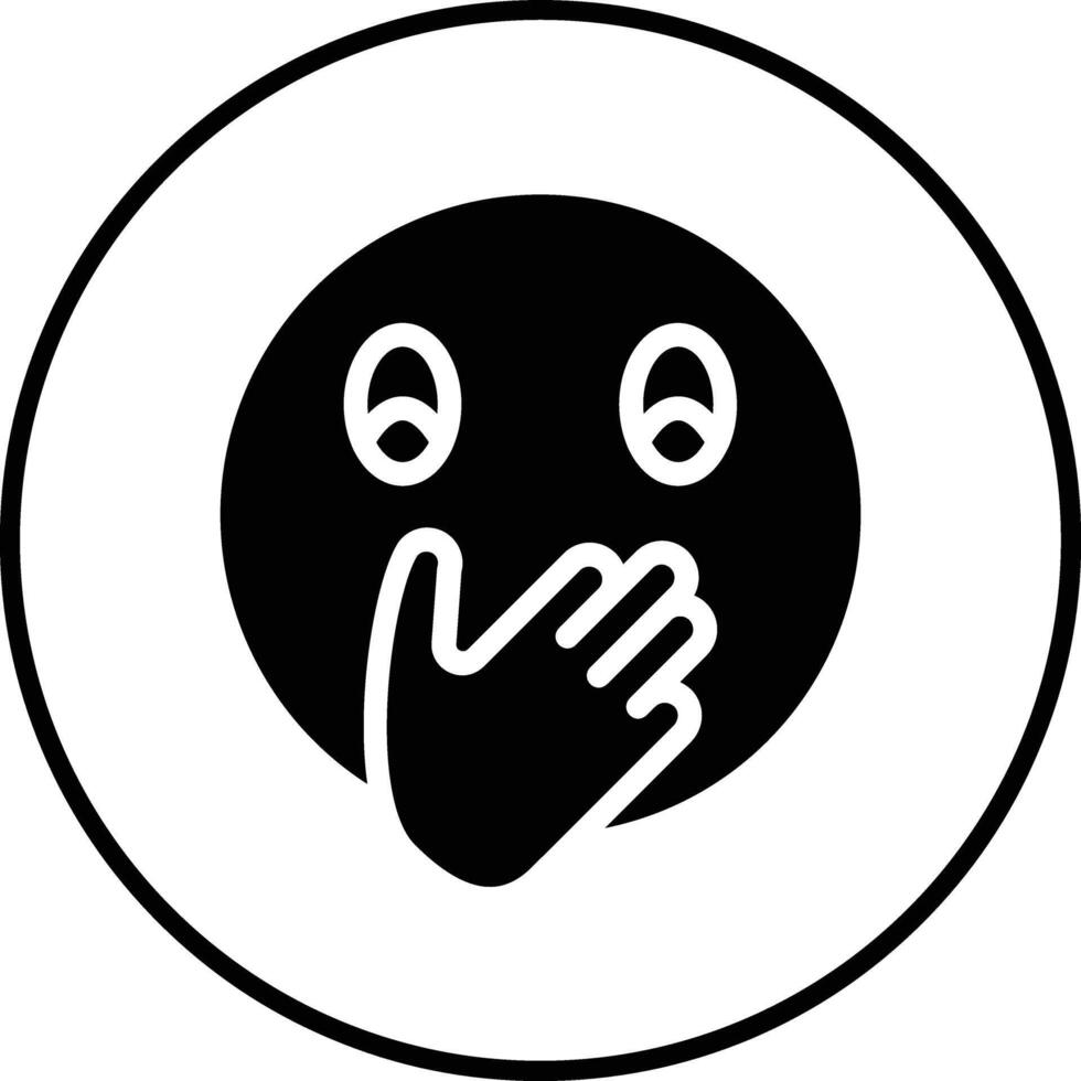 Face with Hand Over Mouth Vector Icon