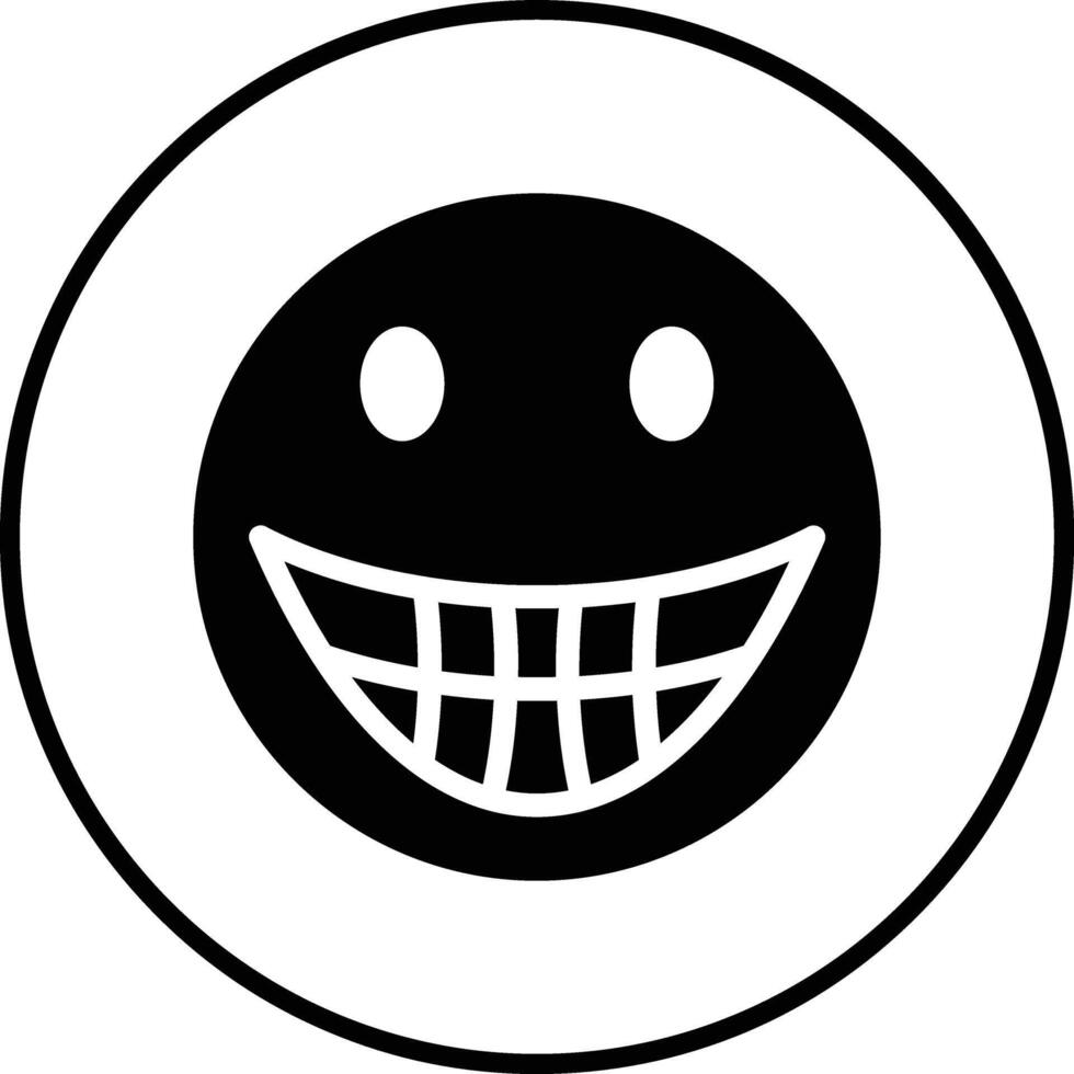 Grinning Face with Big Eyes Vector Icon