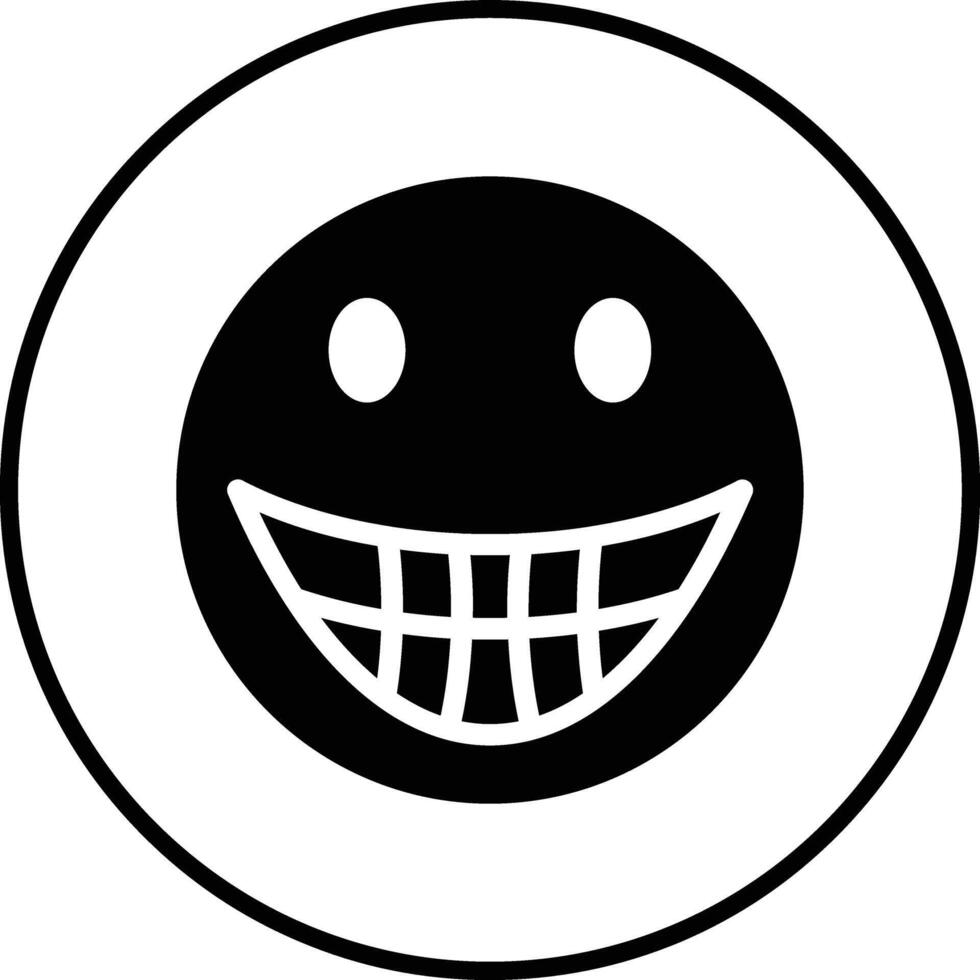 Grinning Face with Big Eyes Vector Icon