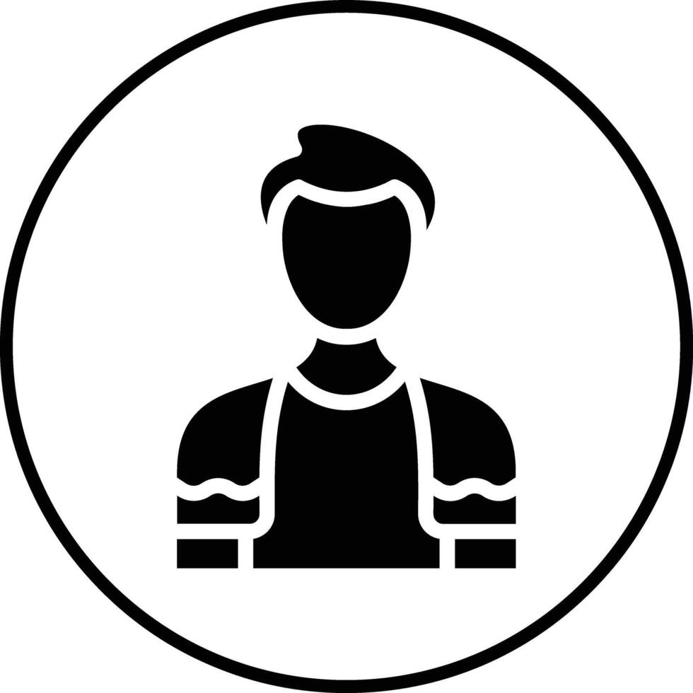 Man hanging Towel Vector Icon