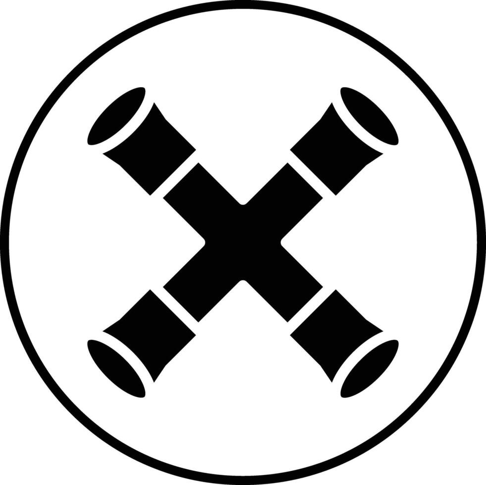 Cross Wrench Vector Icon