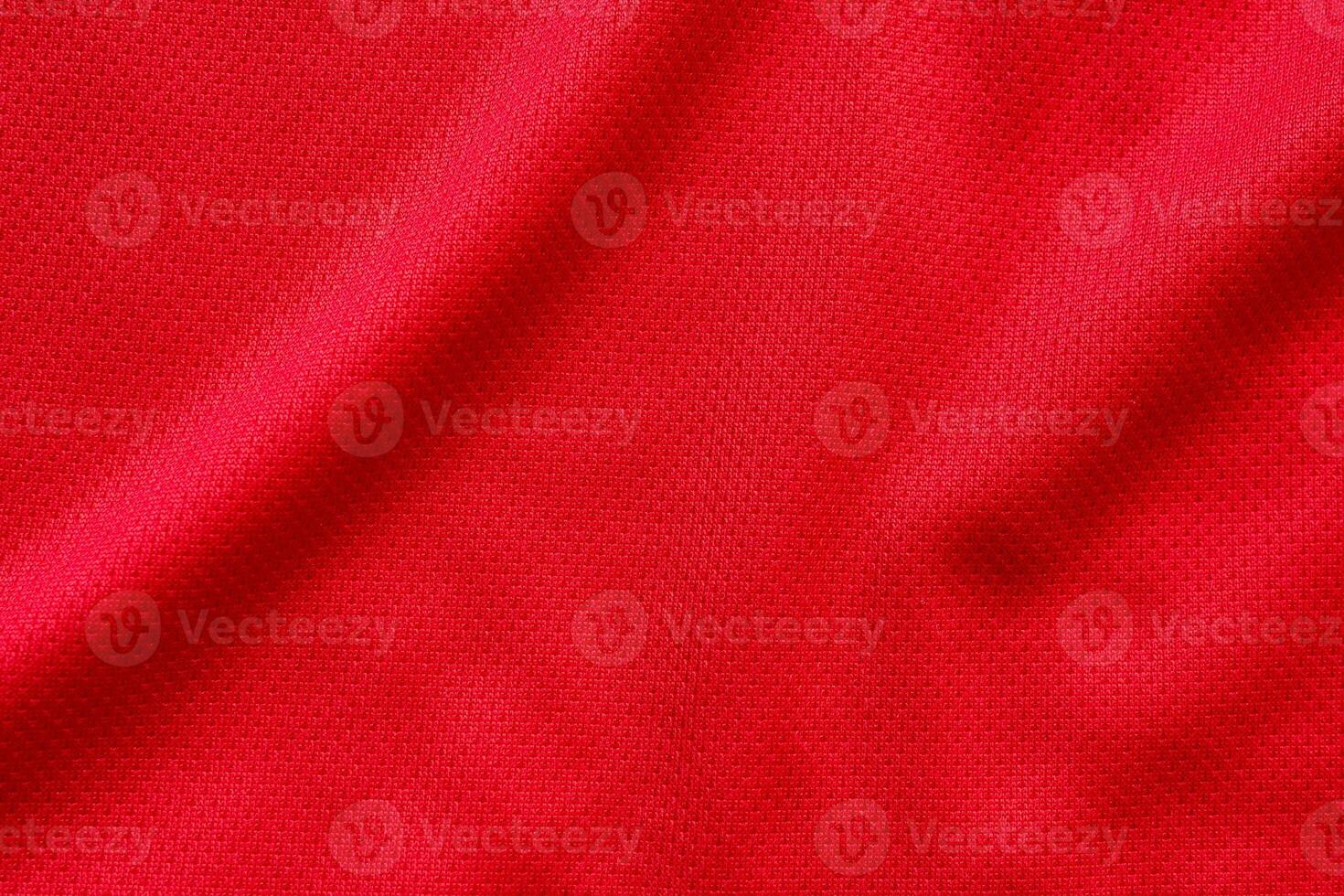 Red sports clothing fabric football shirt jersey texture background photo