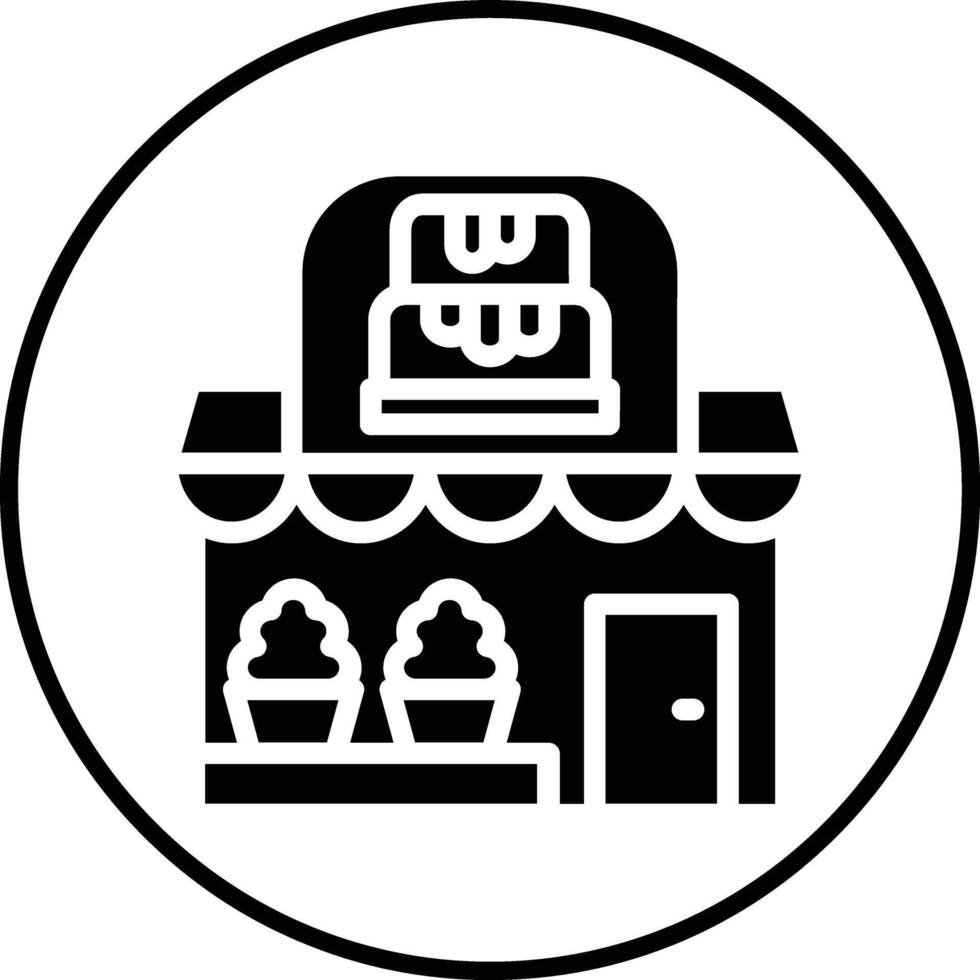 icono de vector de tienda de panadería