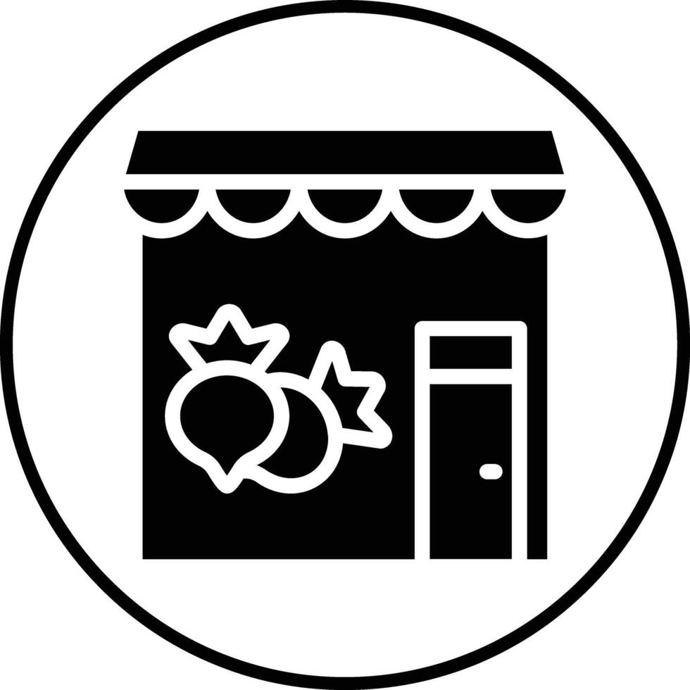vegetal tienda vector icono