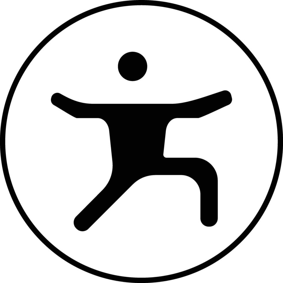 Warrior Pose Vector Icon
