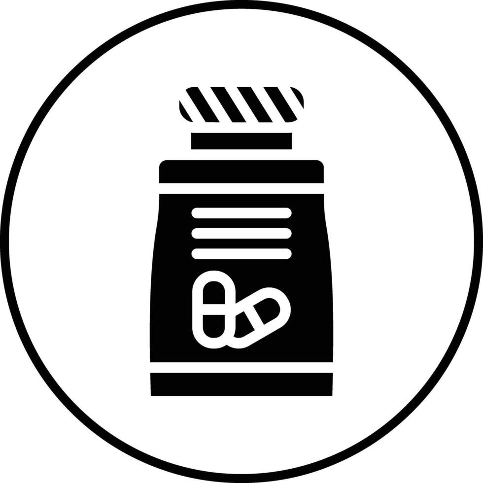 Pills Bottle Vector Icon