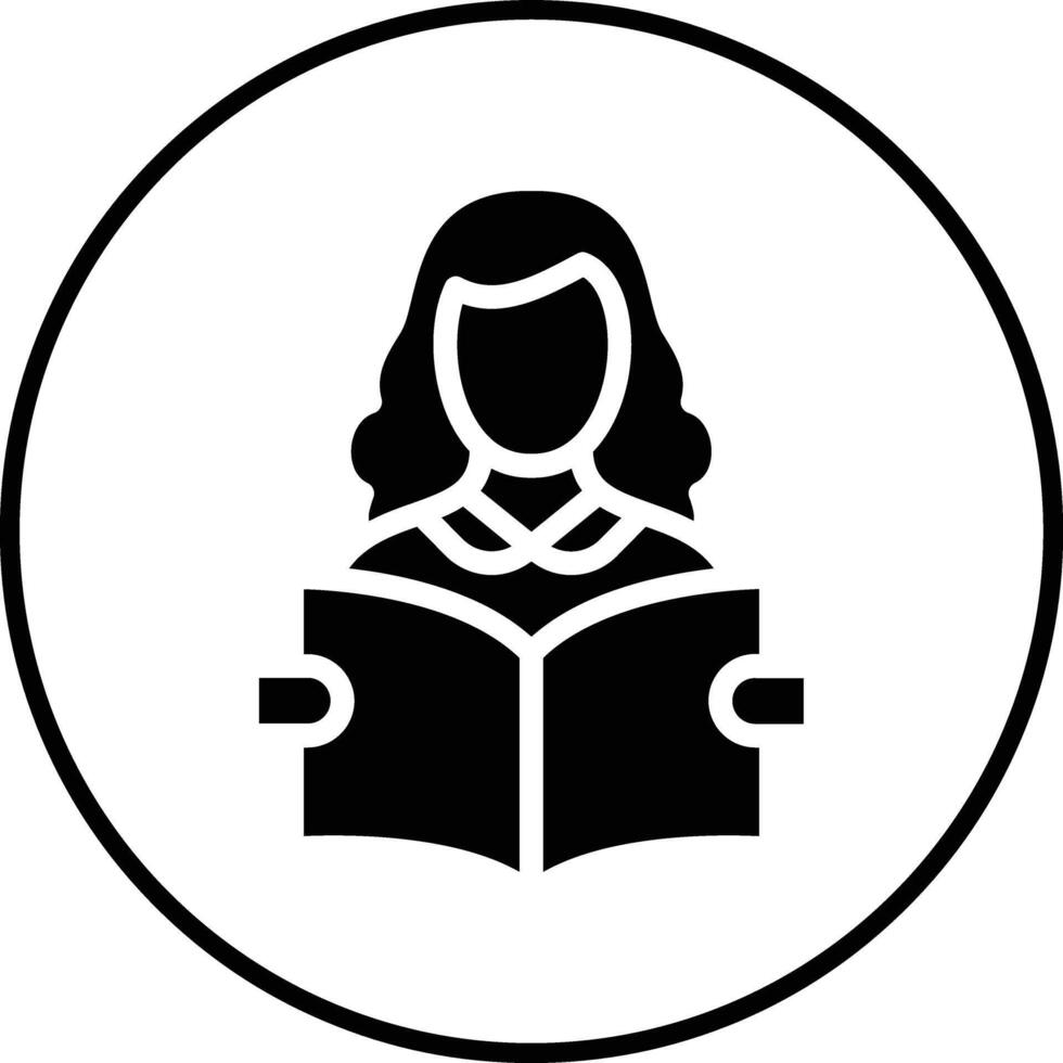 Woman Reading Vector Icon