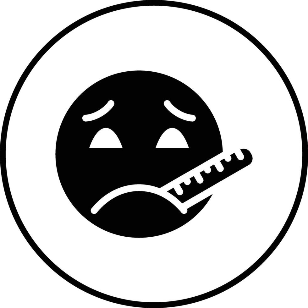 Face with Thermometer Vector Icon