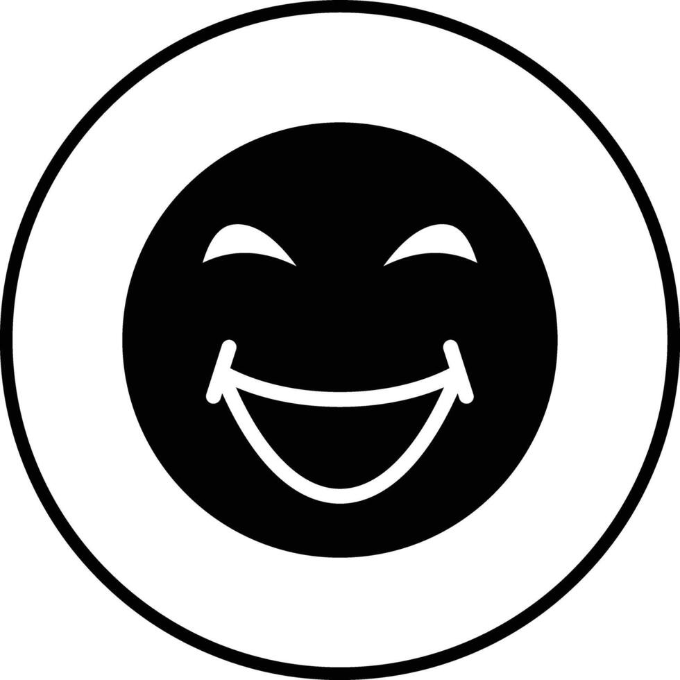 Grinning Squinting Face Vector Icon