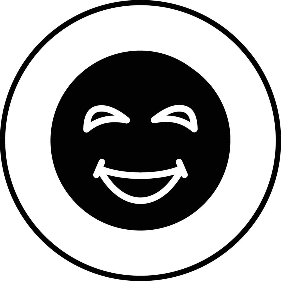 Grinning Face with Sweat Vector Icon
