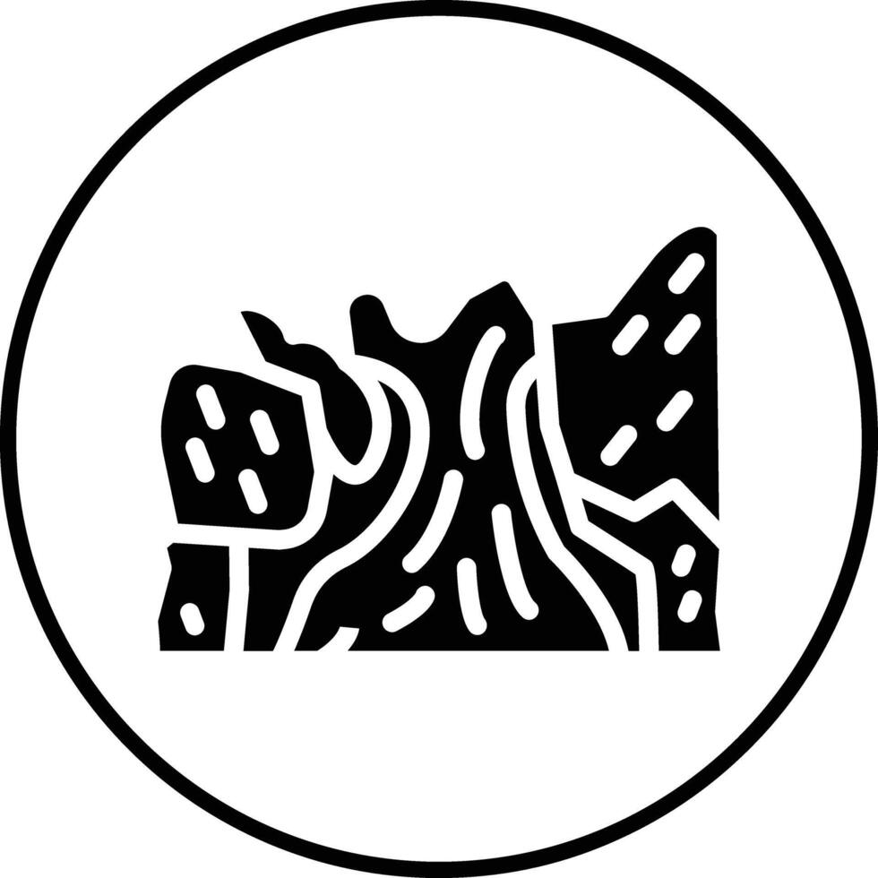 Waterfall Landscape Vector Icon