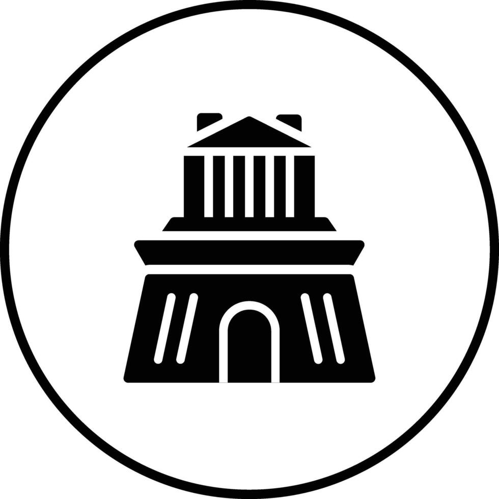 Halicarnassus Mausoleum Vector Icon