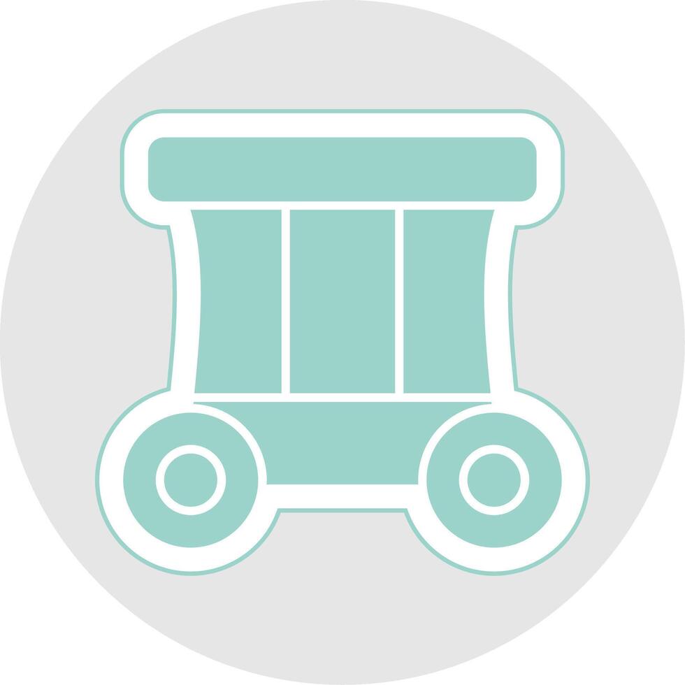 Carriage Glyph Multicolor Sticker Icon vector