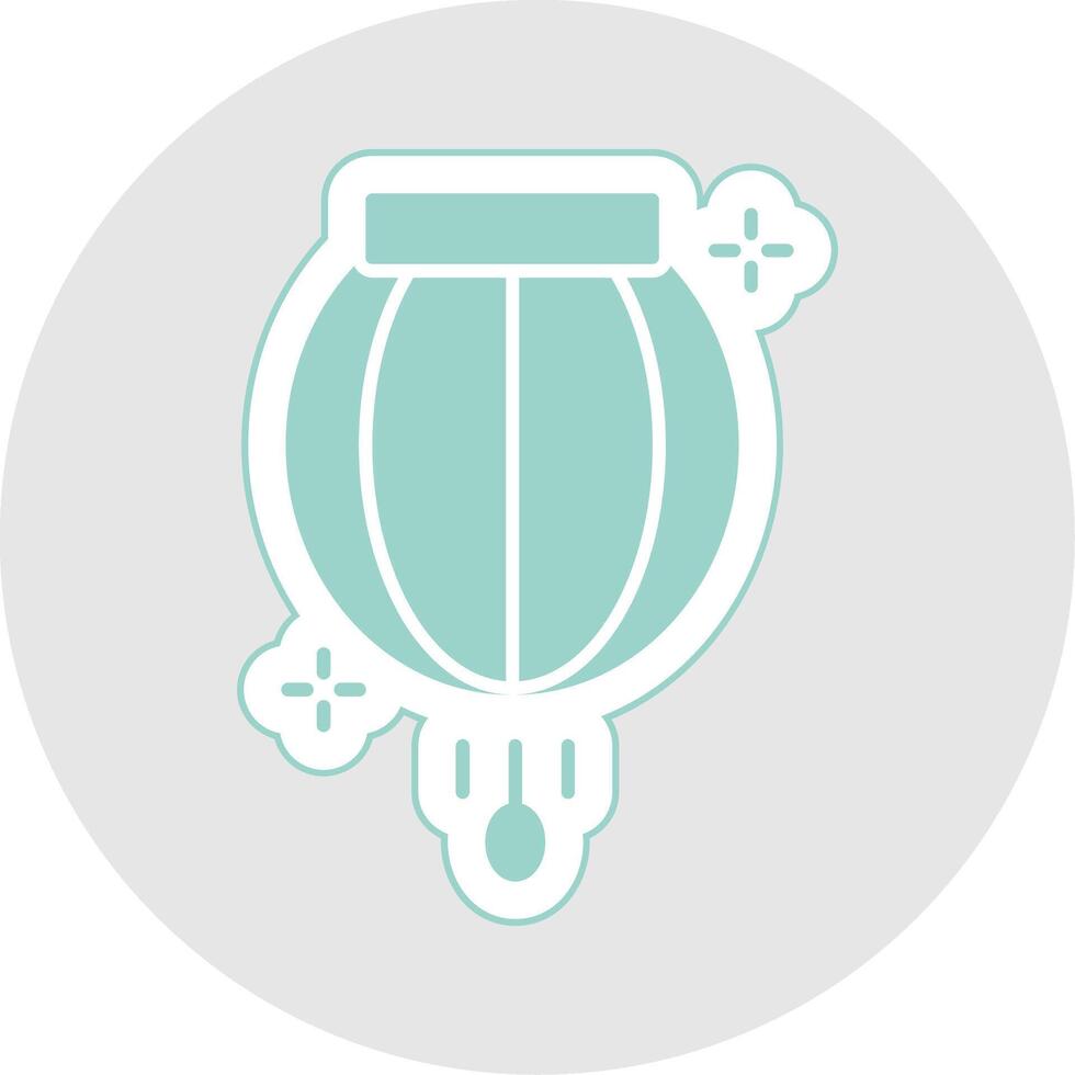 Lantern Glyph Multicolor Sticker Icon vector