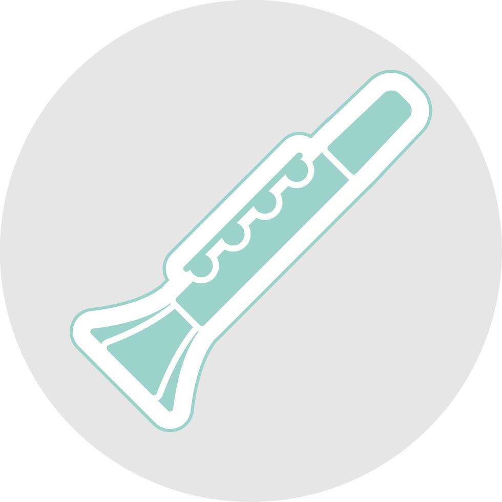 Clarinet Glyph Multicolor Sticker Icon vector