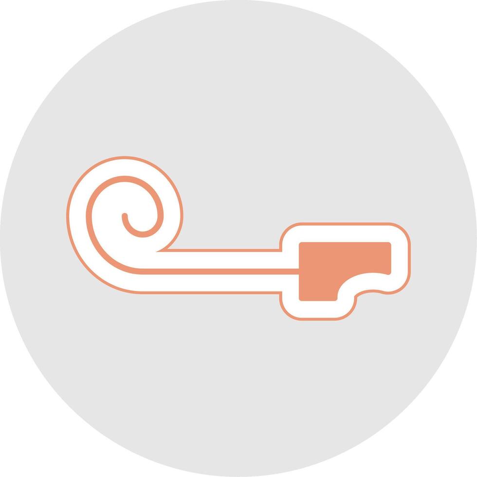 Party Blower Glyph Multicolor Sticker Icon vector