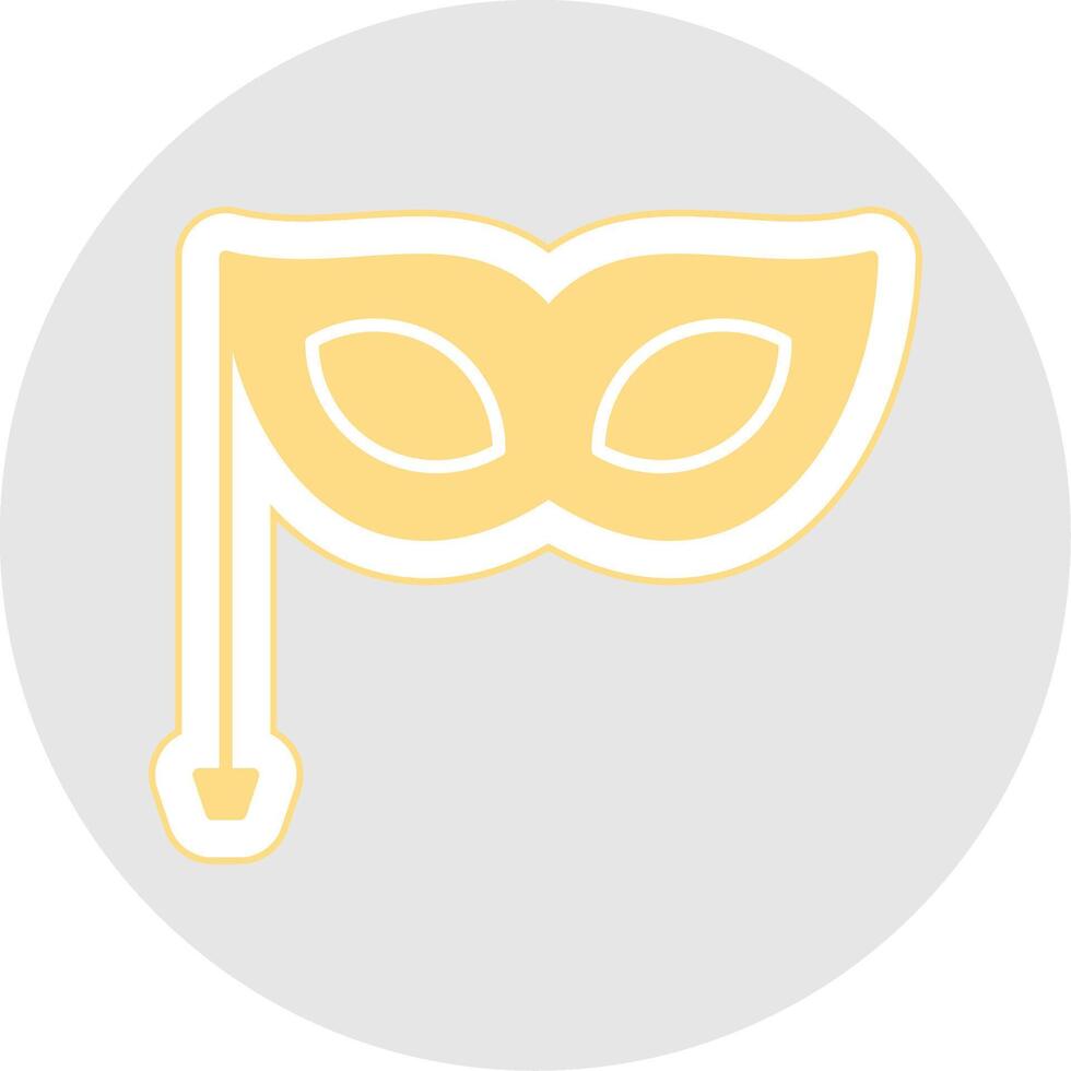Carnival Mask Glyph Multicolor Sticker Icon vector