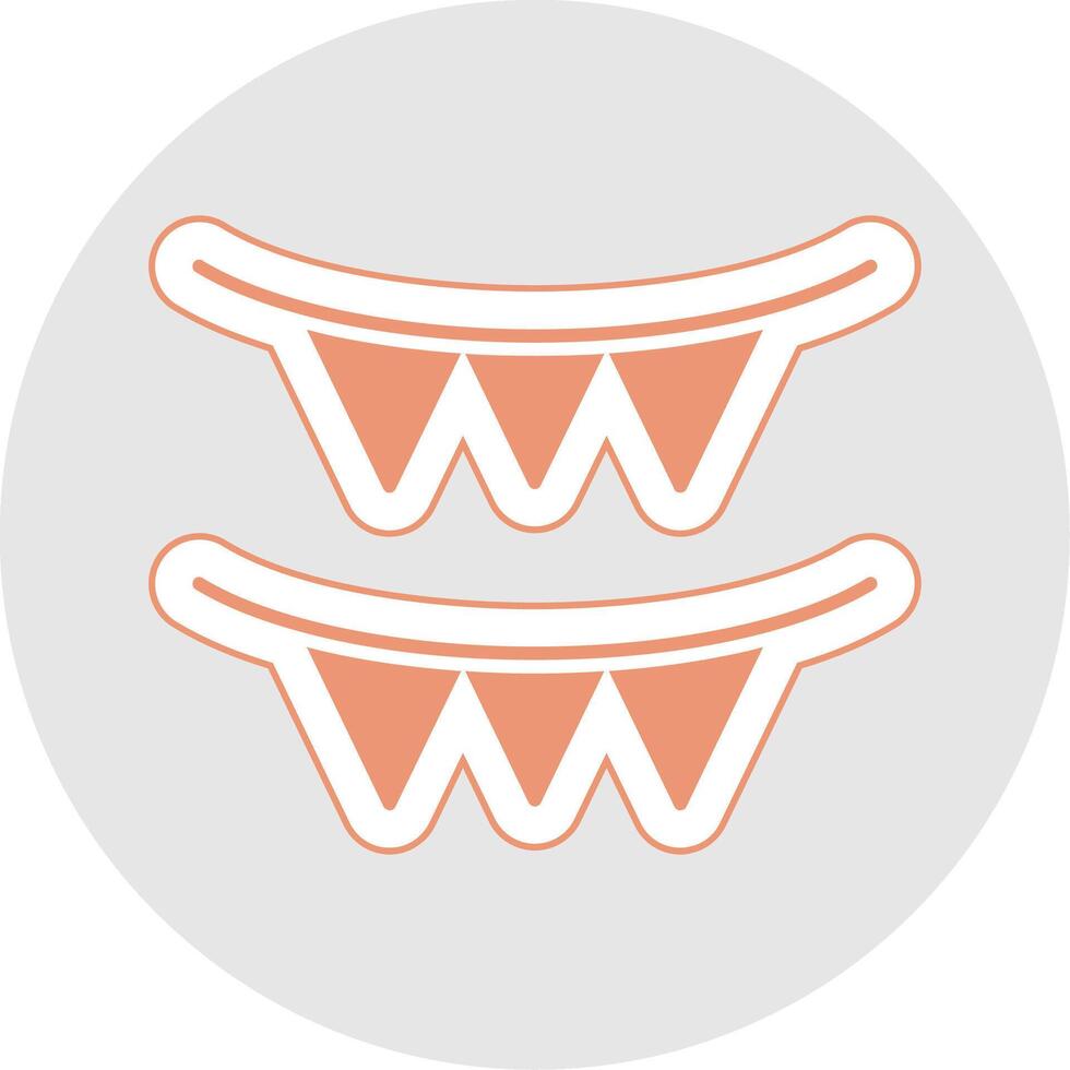 Garland Glyph Multicolor Sticker Icon vector