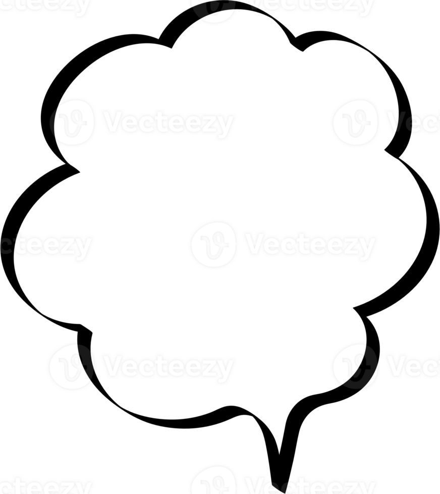 Black and white color speech bubble balloon, icon sticker memo keyword planner text box banner, flat png transparent element design