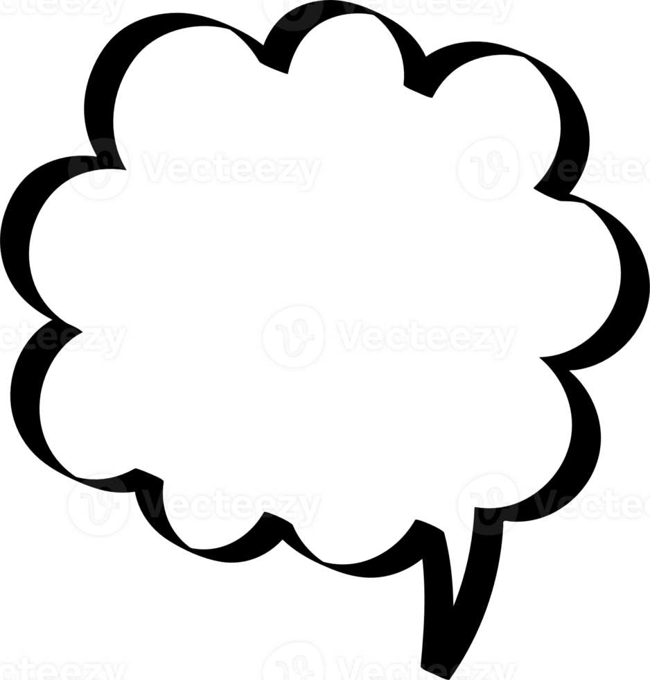 Black and white color speech bubble balloon, icon sticker memo keyword planner text box banner, flat png transparent element design