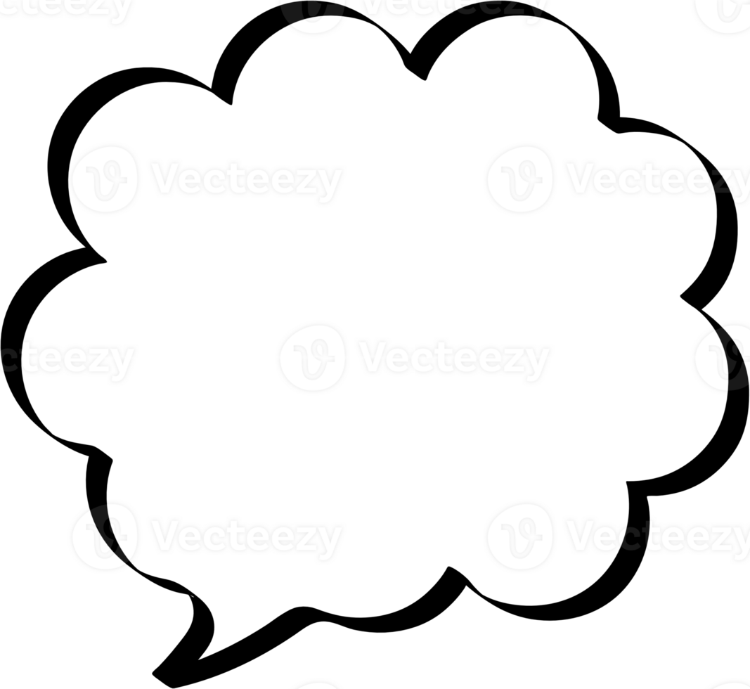 Black and white color speech bubble balloon, icon sticker memo keyword planner text box banner, flat png transparent element design