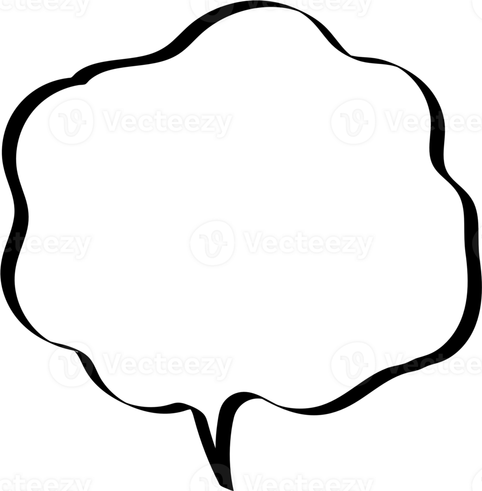 Black and white color speech bubble balloon, icon sticker memo keyword planner text box banner, flat png transparent element design