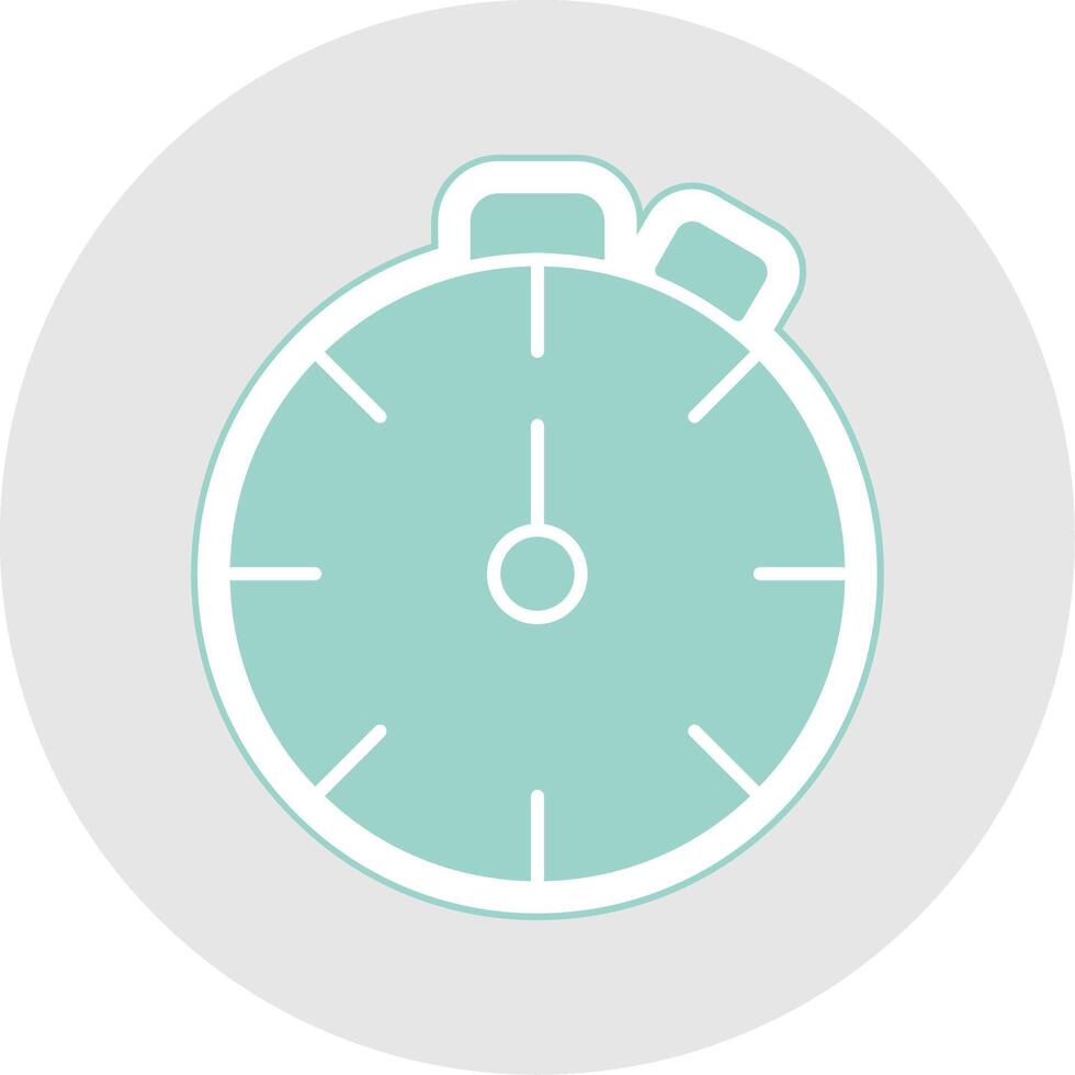 Stopwatch Glyph Multicolor Sticker Icon vector