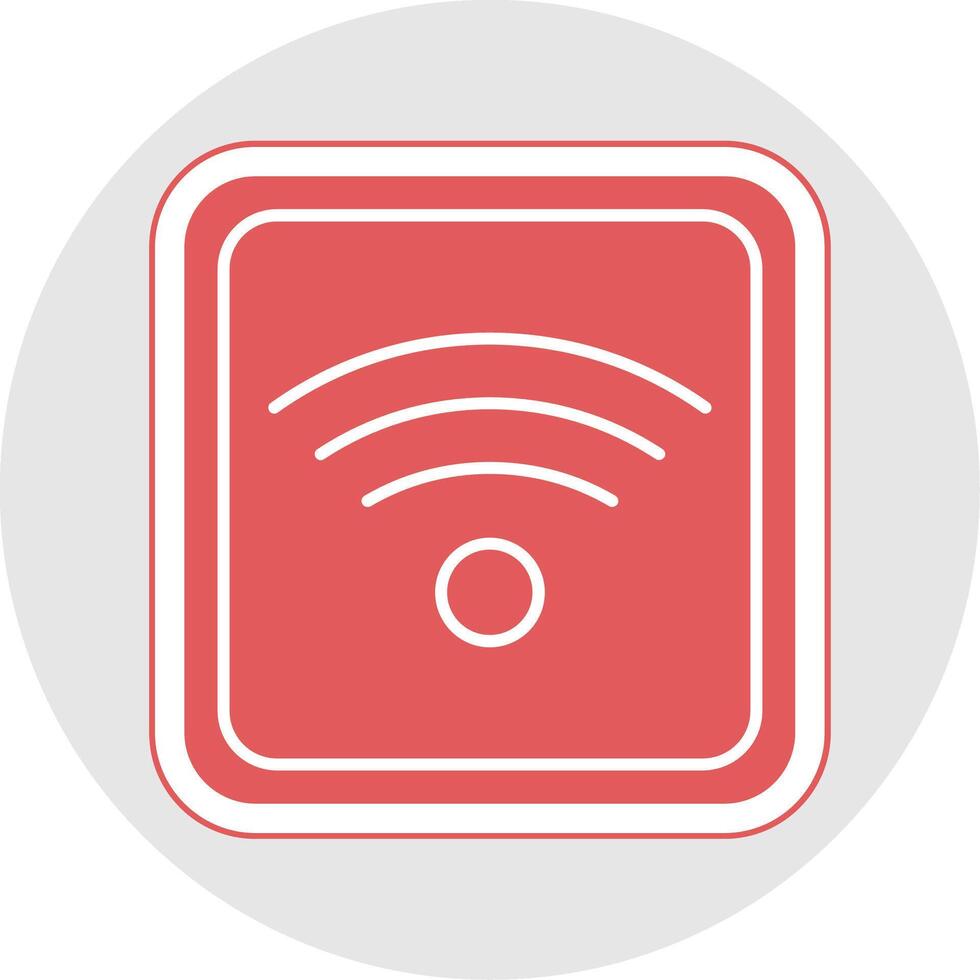 Wifi Glyph Multicolor Sticker Icon vector