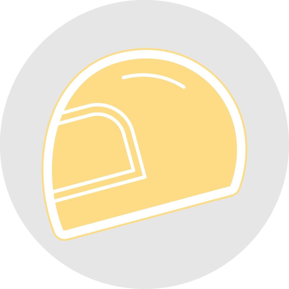 Helmet Glyph Multicolor Sticker Icon vector